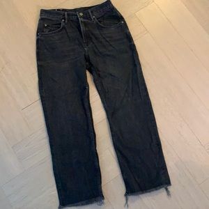 Faded black jeans